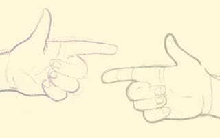 Hands pointing