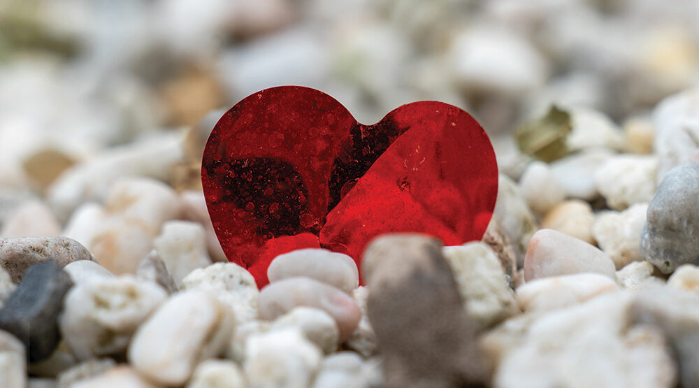 Heart on stones