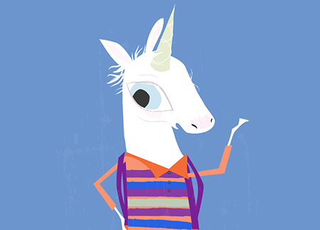 Cartoon unicorn
