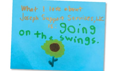 What I love about Family Childcare is .. I love playing with the toys and water day. I love drawing and playdough.