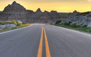 Open road looking to the future