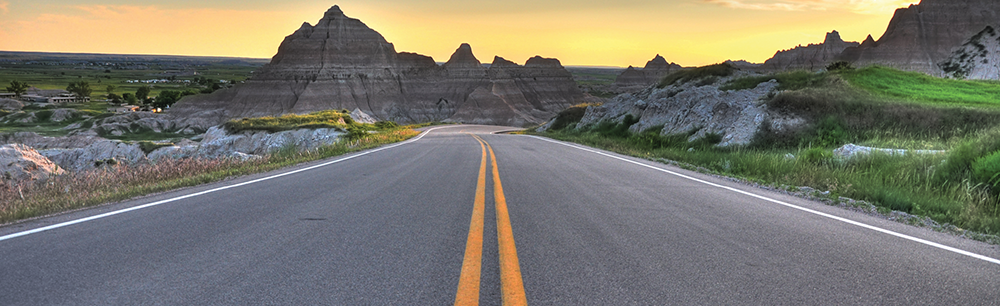 Open road looking to the future