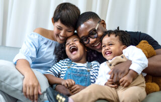 Family laughing