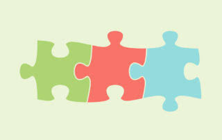 Three puzzle pieces