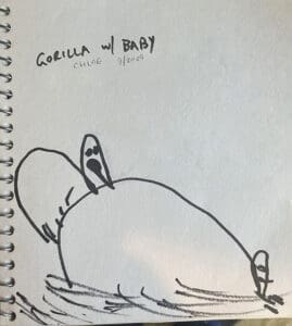Child's drawing of gorilla
