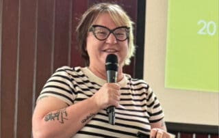 Heather Bernt-Santy presenting at a conference