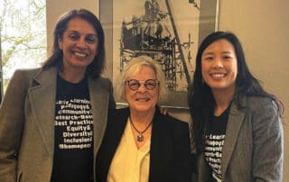 Jamie, Ninderjit and Senator Claire Wilson at the Legislative Building in Olympia