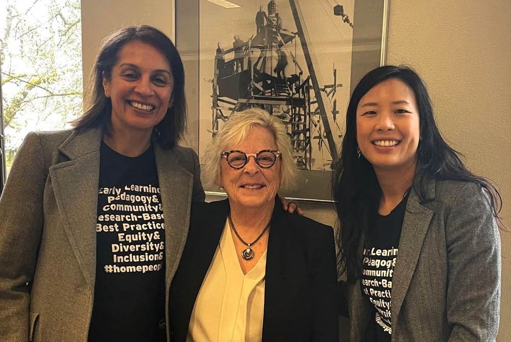 Jamie, Ninderjit and Senator Claire Wilson at the Legislative Building in Olympia