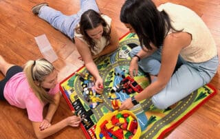 Group of educators play together